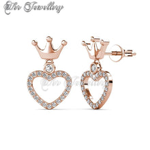 Swarovski Crystals Princess Crown Set (Rose Gold) - Her Jewellery