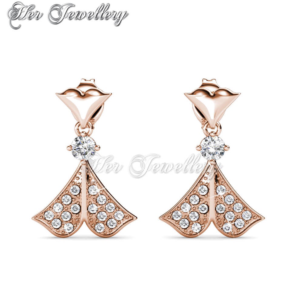 Swarovski Crystals Rain Doll Earrings (Rose Gold)‏ - Her Jewellery