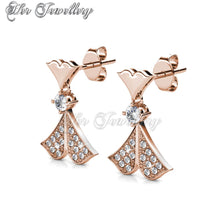 Swarovski Crystals Rain Doll Earrings (Rose Gold)‏ - Her Jewellery