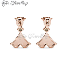 Swarovski Crystals Rain Doll Earrings (Rose Gold)‏ - Her Jewellery