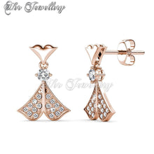 Swarovski Crystals Rain Doll Earrings (Rose Gold)‏ - Her Jewellery
