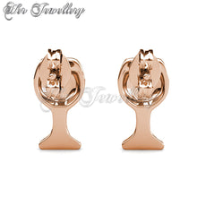 Swarovski Crystals Red Champaign Earrings - Her Jewellery