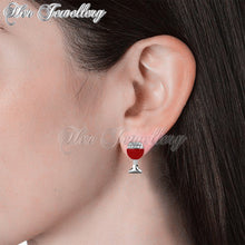 Swarovski Crystals Red Champaign Earrings - Her Jewellery