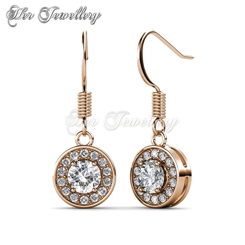 Swarovski Crystals Reese Hook Earrings (Rose Gold) - Her Jewellery