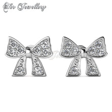 Swarovski Crystals Ribbon Bow Set - Her Jewellery
