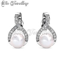 Ribbon Pearl Earrings