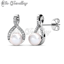 Ribbon Pearl Earrings