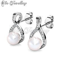 Ribbon Pearl Earrings