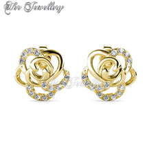 Swarovski Crystals Rose Earrings - Her Jewellery