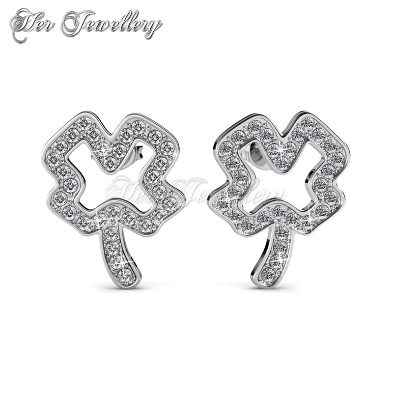 Swarovski Crystals Shamrock Earrings‏ - Her Jewellery
