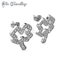 Swarovski Crystals Shamrock Earrings‏ - Her Jewellery