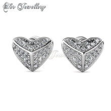 Swarovski Crystals Shield Heart Set - Her Jewellery