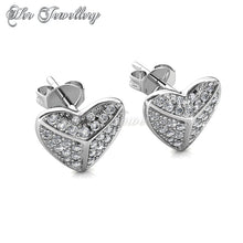 Swarovski Crystals Shield Heart Set - Her Jewellery