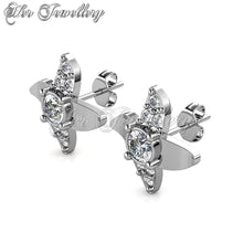 Swarovski Crystals Shuriken Earrings - Her Jewellery