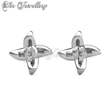 Swarovski Crystals Shuriken Earrings - Her Jewellery