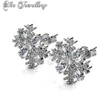 Swarovski Crystals Snow Earrings - Her Jewellery