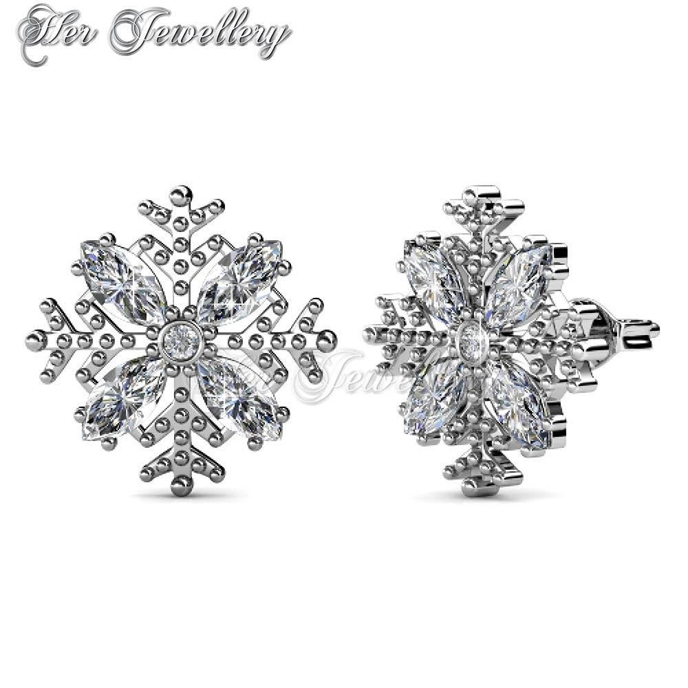 Swarovski Crystals Snow Earrings - Her Jewellery