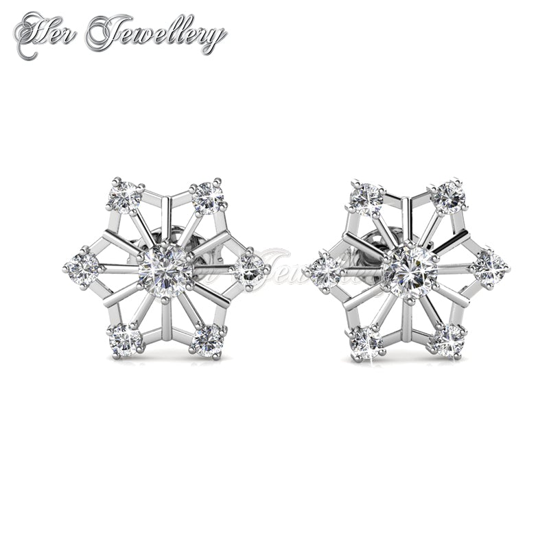 Swarovski Crystals Snowflakes Earrings - Her Jewellery