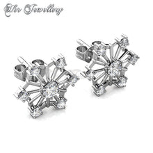 Swarovski Crystals Snowflakes Earrings - Her Jewellery