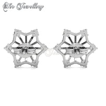 Swarovski Crystals Snowflakes Earrings - Her Jewellery