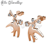 Swarovski Crystals Soaring Dove Earrings - Her Jewellery