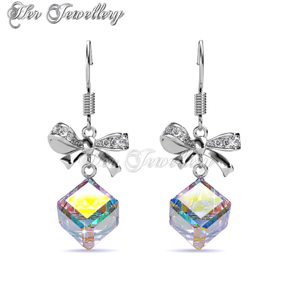 Swarovski Crystals Square Cerulean Earrings - Her Jewellery