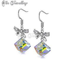 Swarovski Crystals Square Cerulean Earrings - Her Jewellery