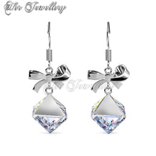 Swarovski Crystals Square Cerulean Earrings - Her Jewellery
