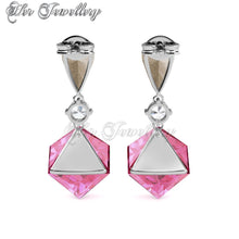 Swarovski Crystals Square Droplet Earrings - Her Jewellery
