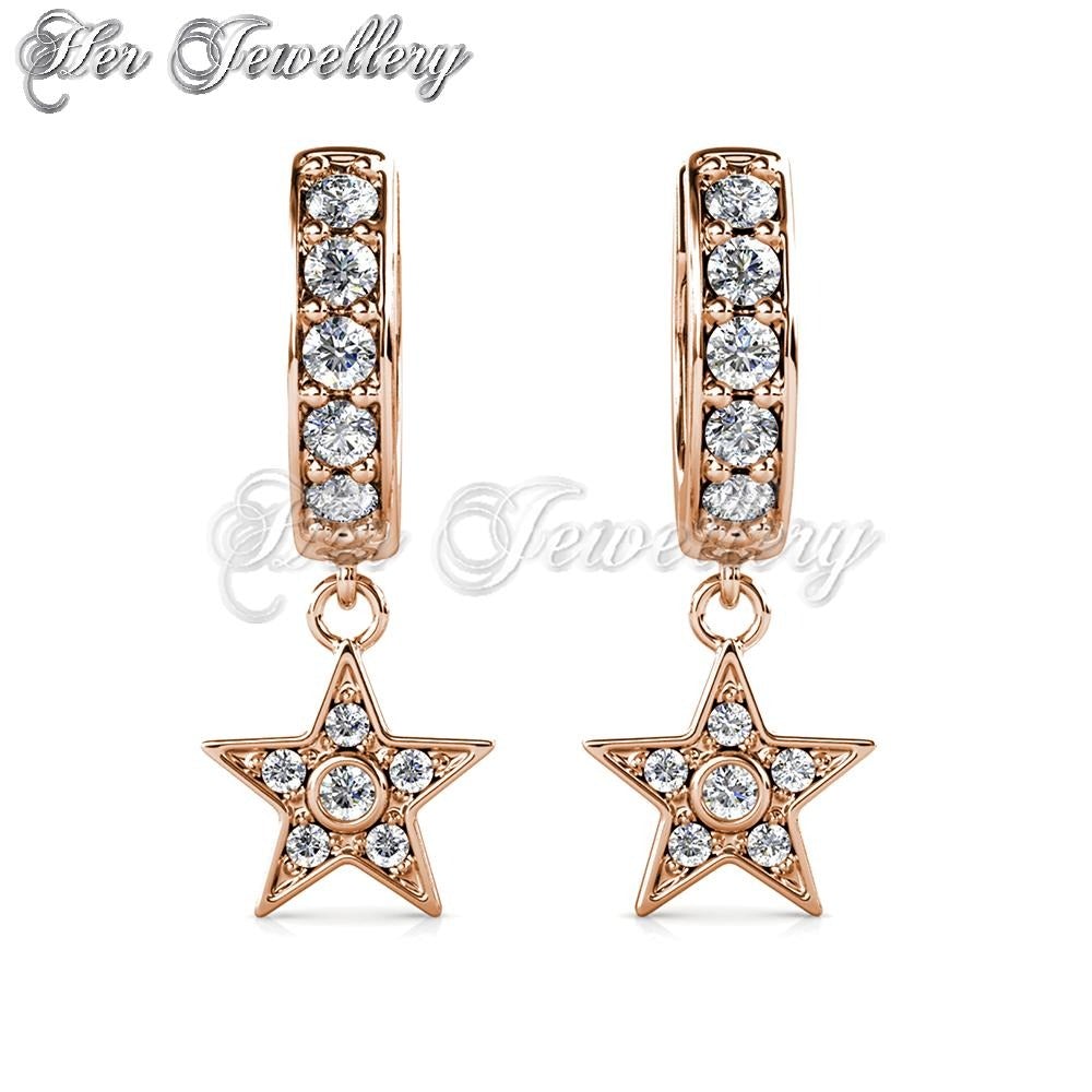 Swarovski Crystals Starry Star Earrings - Her Jewellery