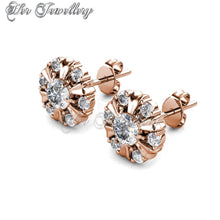 Swarovski Crystals Sun Petal Earrings (Rose Gold)‏ - Her Jewellery