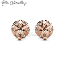 Swarovski Crystals Sun Petal Earrings (Rose Gold)‏ - Her Jewellery