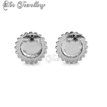 Swarovski Crystals Disk Flower Earrings - Her Jewellery