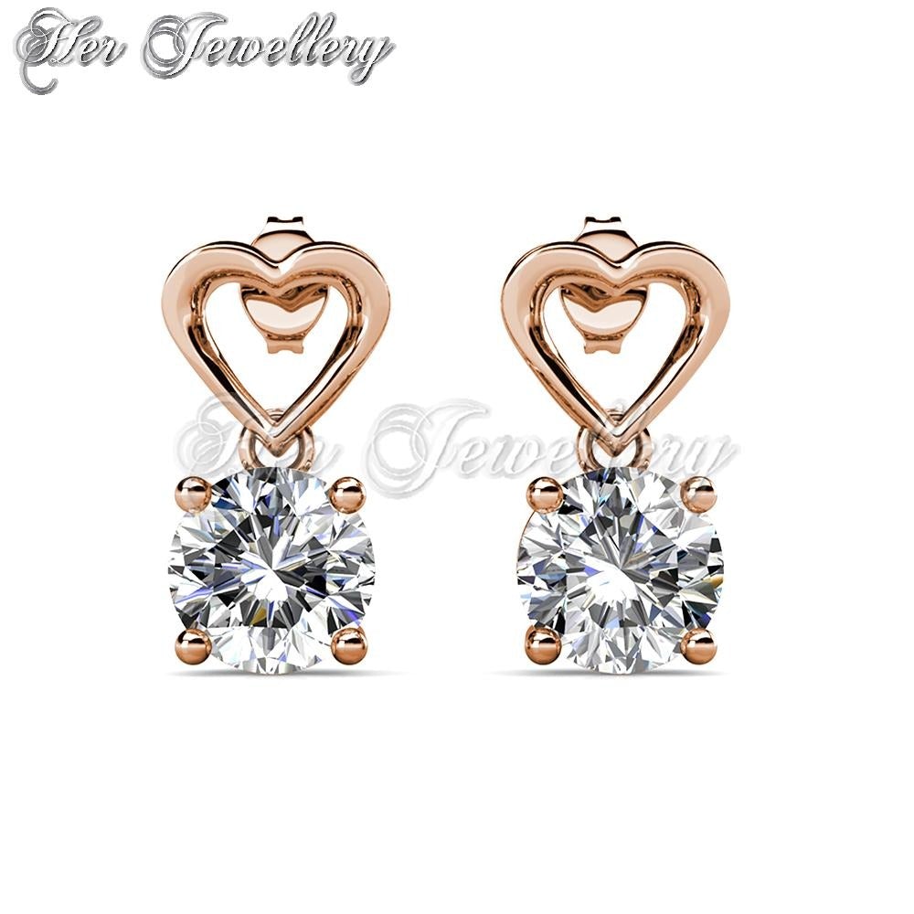 Swarovski Crystals Sweety Love Earrings - Her Jewellery