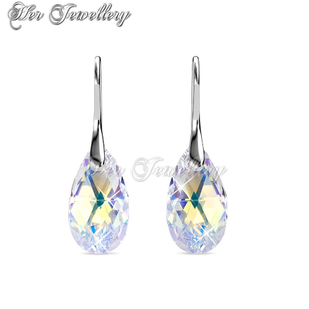 Swarovski Crystals Teardrop Hook Earrings‏ - Her Jewellery