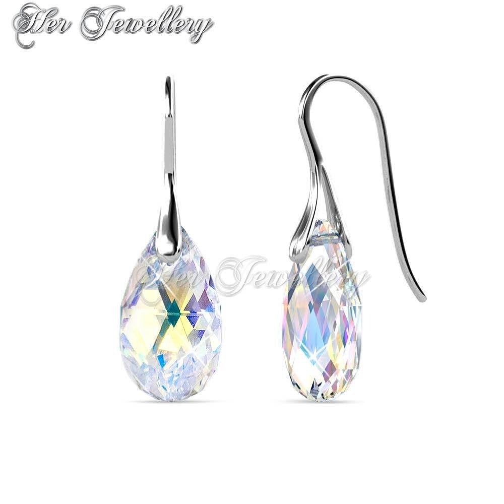 Swarovski Crystals Teardrop Hook Earrings‏ - Her Jewellery