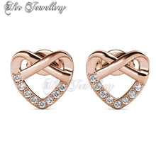 Swarovski Crystals Tie Earrings (Rose Gold) - Her Jewellery
