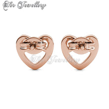 Swarovski Crystals Tie Earrings (Rose Gold) - Her Jewellery