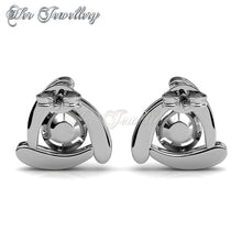 Swarovski Crystals Tri Galaxy Earrings‏ - Her Jewellery