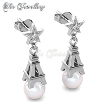 Swarovski Crystals Twinkling Paris Earrings - Her Jewellery