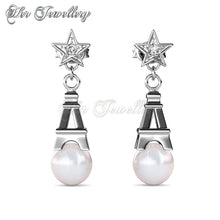 Swarovski Crystals Twinkling Paris Earrings - Her Jewellery