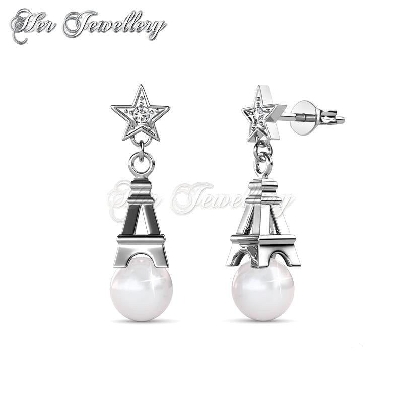 Swarovski Crystals Twinkling Paris Earrings - Her Jewellery