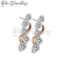 Swarovski Crystals Vine Earrings - Her Jewellery