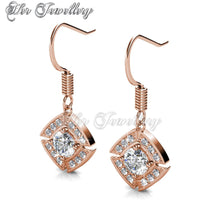 Swarovski Crystals Windmill Earrings (Rose Gold) - Her Jewellery