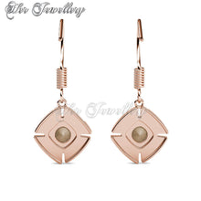 Swarovski Crystals Windmill Earrings (Rose Gold) - Her Jewellery
