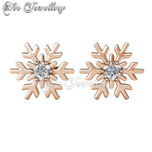 Swarovski Crystals Winter Flakes Earrings - Her Jewellery