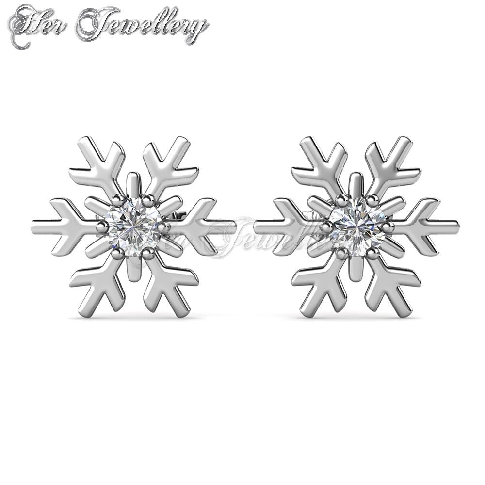 Swarovski Crystals Winter Flakes Earrings - Her Jewellery