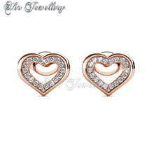Swarovski Crystals Zeal Earrings (Rose Gold) - Her Jewellery