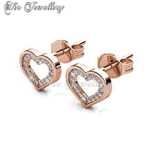 Swarovski Crystals Zeal Earrings (Rose Gold) - Her Jewellery
