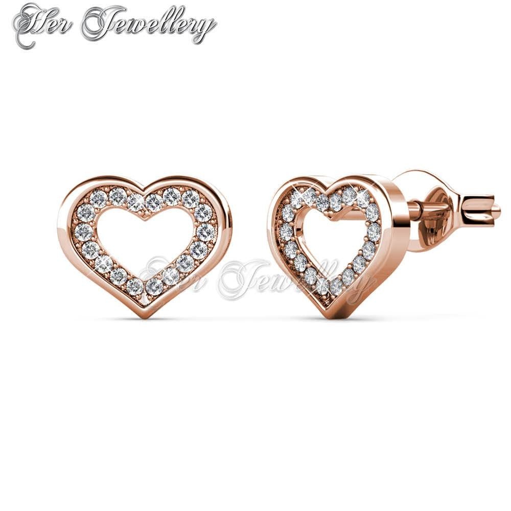 Swarovski Crystals Zeal Earrings (Rose Gold) - Her Jewellery